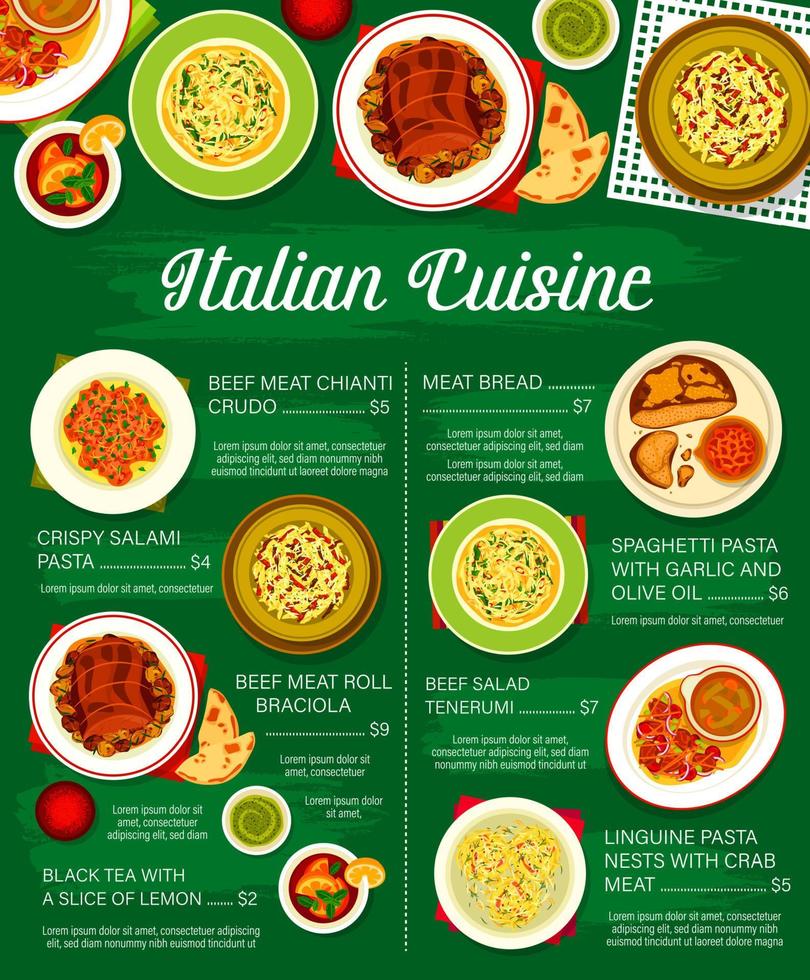 Les plats italiens pour régaler vos papilles.